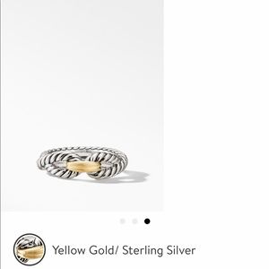 NWOT David Yurman Cable Loop Ring with 18k Gold